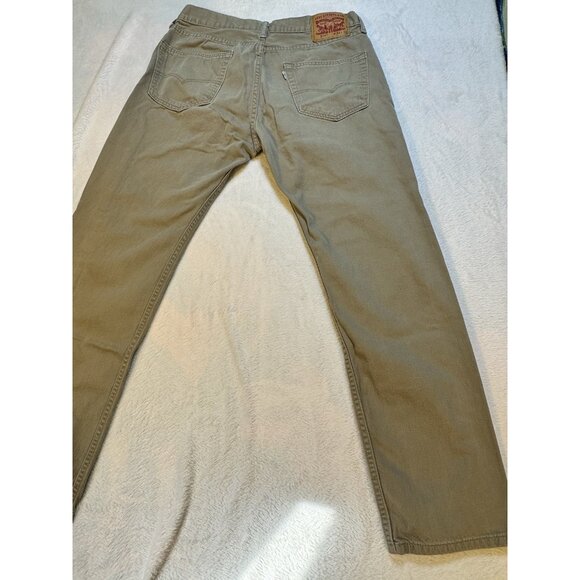 Levi's 505 Regular Fit Men's Size 40x32 Straight Khaki Pants - Picture 4 of 9